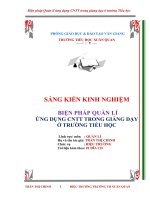 skkn biện pháp quản lý ứng dụng công nghệ thông tin vào giảng dạy ở trường tiểu học.