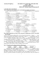 ĐỀ THI ĐỀ XUẤT CHỌN HỌC SINH GIỎI TỈNH LỚP 12 doc