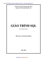 GIÁO TRÌNH SQL - TRẦN NGUYÊN PHONG - 1 pptx
