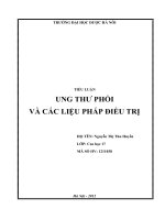 TIỂU LUẬN HÓA TRỊ LIỆU UNG THƯ PHỔI  VÀ CÁC LIỆU PHÁP ĐIỀU TRỊ