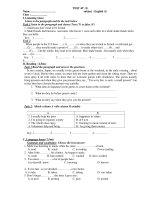 KIỂM TRA ANH VĂN 1 TIẾT docx