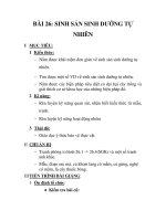 GIÁO ÁN SINH 6_BÀI 26: SINH SẢN SINH DƯỠNG TỰ NHIÊN potx