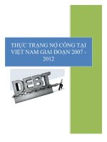 Thực trạng nợ công tại việt nam giai đoạn 2007- 2012 