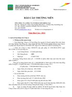 BÁO cáo THƯỜNG NIÊN CÔNG TY cổ PHẦN sơn đỒNG NAI năm 2011