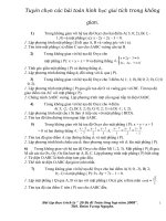 Tuyển chọn các bài toán hình học giải tích trong không gian ppt