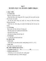 GIÁO ÁN SINH 7_Bài 57 :TUYẾN TỤY VÀ TUYẾN TRÊN THẬN potx