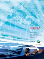 honda the power of dreams european environmental report 2013