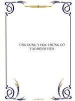 ỨNG DỤNG Y HỌC CHỨNG CỚ VÀO BỆNH VIỆN doc
