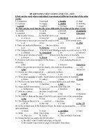 ĐỀ KIỂM TRA CHẦT LƯỢNG ANH VĂN – SỐ 9 docx