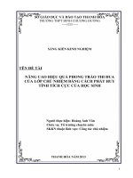 skkn nâng cao hiệu quả trong phong trào thi đua của lớp chủ nhiệm bằng cách phát huy tính tích cực của học sinh.