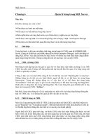 Chương 6 Quản lý bảng trong SQL Server pptx