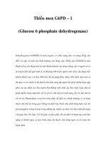 Thiếu men G6PD – 1 (Glucose 6 phosphate dehydrogenase) pptx