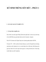 KÝ SINH TRÙNG SỐT RÉT – PHẦN 1 ppsx
