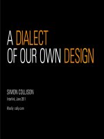 A Dialect Of Our Own Design by Simon Colison