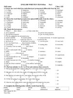 ENGLISH WRITTEN TEST(45m) pps