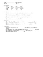ENGLISH TEST 12 Time: 15’ pot
