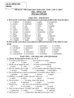 THI CHỌN HỌC SINH GIỎI TỈNH - LỚP 12 THPT pdf