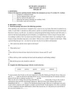 ĐỀ THI MÔN ANH KHỐI 11 (HKI NĂM HỌC 2010-2011) doc