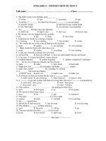 ENGLISH 12 – FIFTEEN MINUTE TEST 4 pps