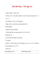 Giáo án lớp 1 môn Tiếng Việt :Tên Bài Dạy : Ôn tập (tt) pdf