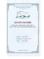 skkn giúp học sinh khá giỏi lớp 5 học tốt các bài toán về dãy số