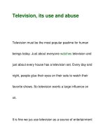 Television, its use and abuseTelevision ppt