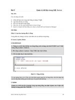 Bài 9 Quản trị dữ liệu trong SQL Server docx