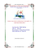 skkn nâng cao chất lượng dạy văn miêu tả cho học sinh lớp 4 thcs ba đình bỉm sơn