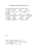 NGÂN HÀNG TRẮC NGHIỆM ANH 12 – ĐỀ 7 pptx