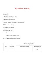 Giáo án âm nhạc lớp 1: HỌC HÁT BÀI : QUẢ THỊ potx