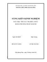 skkn dạy học áp dụng phương pháp hàm số để giải bài toán cực trị