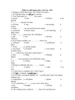 Kiểm tra chất lượng môn: Anh văn – Đề 1 potx