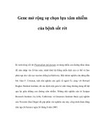 Gene mở rộng sự chọn lựa xâm nhiễm của bệnh sốt rét doc