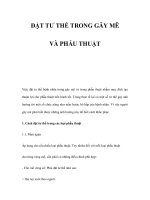 ĐẶT TƯ THẾ TRONG GÂY MÊ VÀ PHẪU THUẬT doc