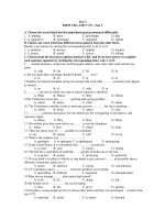 KIỂM TRA ANH VĂN - Test 3 pptx