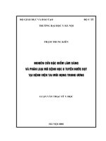Nghiên cứu đặc điểm lâm sàng và phân loại mô bệnh học u tuyến nước bọt tại Bệnh viện Tai mũi họng Trung ương
