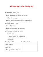 Giáo án lớp 1 môn Tiếng Việt :Tên Bài Dạy : Học vần ôp, ơp potx