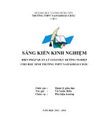 skkn biện pháp quản lý hoạt động giáo dục hướng nghiệp cho học sinh trường thpt nam khoái châu