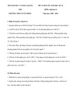 ĐỀ CƯƠNG ÔN TẬP HỌC KỲ MÔN SINH ppsx