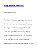 Drop it where it belongs ppsx