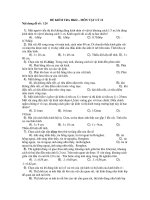 ĐỀ KIỂM TRA HKII – MÔN VẬT LÝ 12 Nội dung đề số : 124 ppt