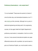 Proficiency Examinations – who needs them? pps