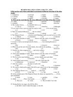 ĐỀ KIỂM TRA CHẦT LƯỢNG ANH VĂN – SỐ 8 pptx