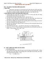 Công nghệ chế tạo máy II - Bài 1 ppt