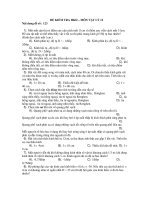 ĐỀ KIỂM TRA HKII – MÔN VẬT LÝ 12 Nội dung đề số : 123 doc
