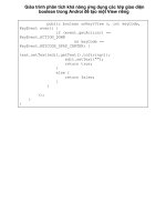 Giáo trình phân tích khả năng ứng dụng các lớp giao diện boolean trong Androi để tạo một View riêng p1 docx