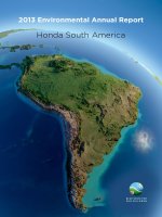 2013 environmental annual report honda south america