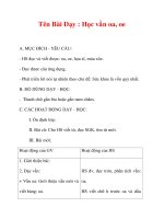 Giáo án lớp 1 môn Tiếng Việt :Tên Bài Dạy : Học vần oa, oe pps