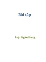 Bài tập luật ngân hàng pdf