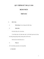 QUY TRÌNH KỸ THUẬT CHO BỆNH NHÂN THỞ OXY docx